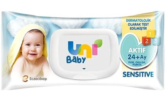 Uni Baby Aktif Sensitive 156 Yaprak Islak Mendil