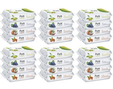 Pure Baby Wipes Zeytinyağlı 50 Yaprak 24'lü Islak Mendil