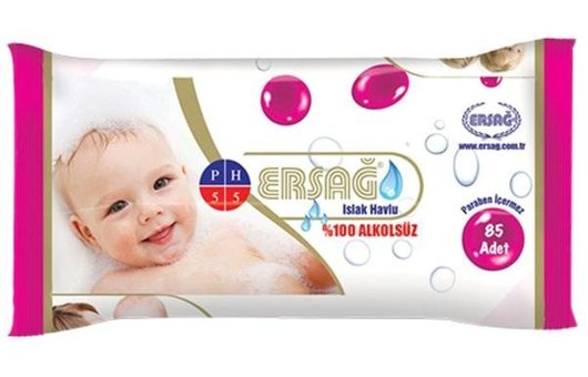 Ersağ 85 Yaprak Islak Mendil
