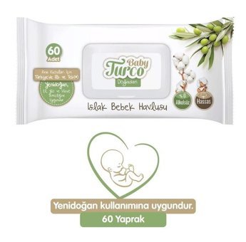 Baby Turco Yenidoğan 60 Yaprak 18'li Islak Mendil