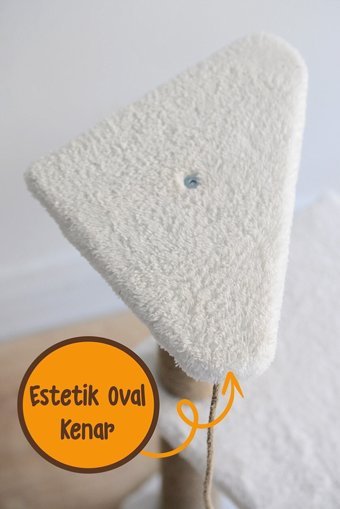 Kayton Oturaklı Oyuncaklı Katlı 66 cm Kedi Tırmalama Tahtası