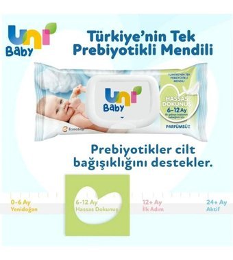 Uni Baby Hassas Dokunuş 52 Yaprak Islak Mendil
