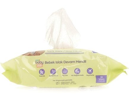 Baby Me Bae-21116 Elma Kokulu 90 Yaprak Islak Mendil