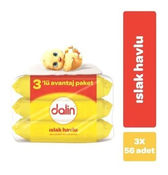 Dalin Yenidoğan 56 Yaprak 3'lü Islak Mendil