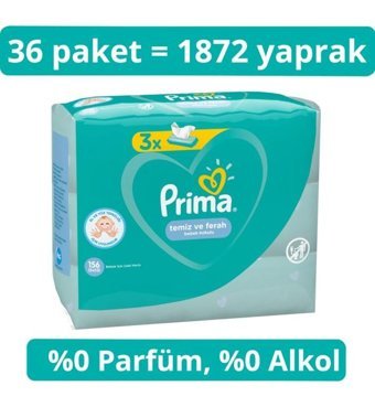 Prima 52 Yaprak 36'lı Islak Mendil