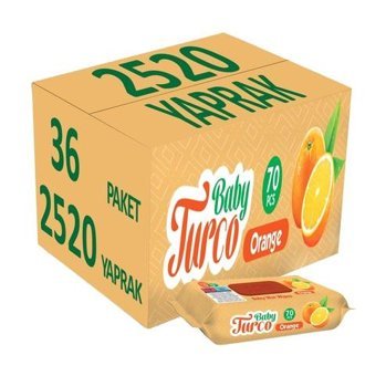 Baby Turco Portakal 70 Yaprak 36'lı Islak Mendil