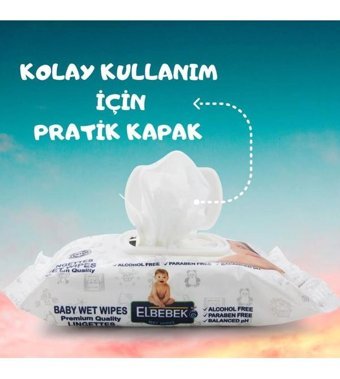 Elbebek 72 Yaprak 24'lü Islak Mendil