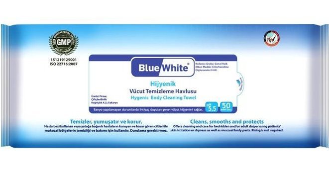Blue White 50 Yaprak Islak Mendil