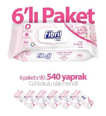 Fibril Sensitive 90 Yaprak 6'lı Islak Mendil
