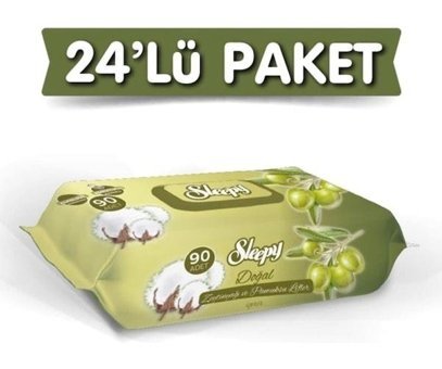 Sleepy Zeytinyağlı 90 Yaprak 24'lü Islak Mendil