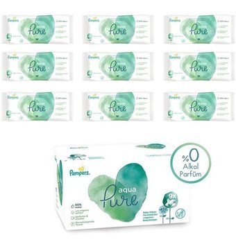 Prima Pampers Aqua Pure Yenidoğan 48 Yaprak 9'lu Islak Mendil