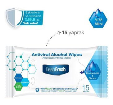 Deep Fresh Antibakteriyel 15 Yaprak Islak Mendil
