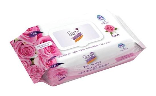 Lux Gül Kokulu 90 Yaprak Islak Mendil