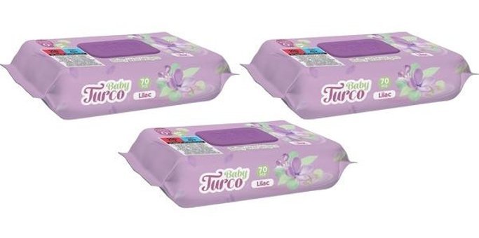 Baby Turco Leylak Kokulu 70 Yaprak 3'lü Islak Mendil