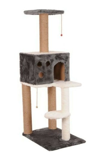 Nursoft Oturaklı Oyuncaklı Katlı 124 cm Kedi Tırmalama Evi