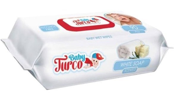 Baby Turco Beyaz Sabun Kokulu 90 Yaprak 24'lü Islak Mendil