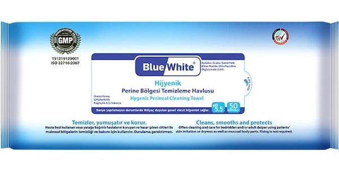 Blue White Hijyenik 50 Yaprak 2'li Islak Mendil