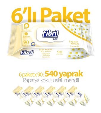 Fibril Sensitive Papatya Kokulu 90 Yaprak 6'lı Islak Mendil