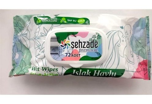 Şehzade Premium Antibakteriyel 72 Yaprak Islak Mendil