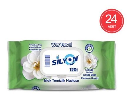 Silyon Orkide Kokulu 120 Yaprak 24'lü Islak Mendil