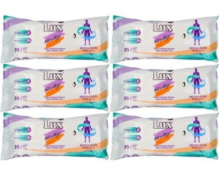Lux Hasta Vücut Temizleme 50 Yaprak 6'lı Islak Mendil