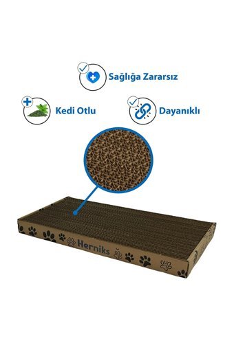 Herniks Kedi Otlu 44 cm Kedi Tırmalama Kartonu