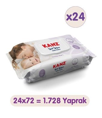 Kanz Antibakteriyel 72 Yaprak 24'lü Islak Mendil