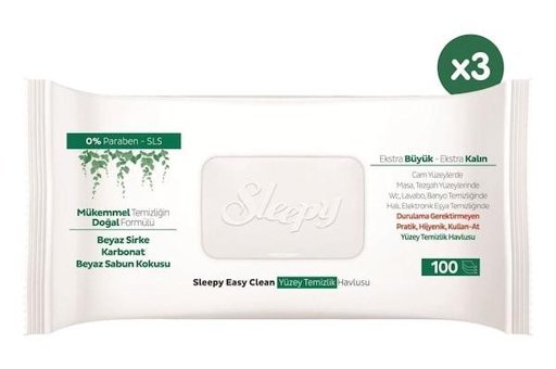 Sleepy Easy Clean 100 Yaprak 3'lü Islak Mendil
