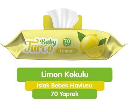 Baby Turco Limon Kokulu 70 Yaprak Islak Mendil
