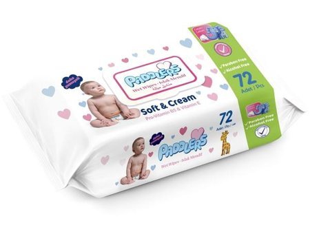Paddlers Soft & Cream Yenidoğan 72 Yaprak 12'li Islak Mendil