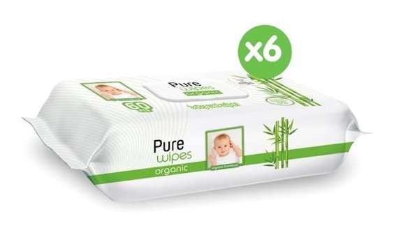 Pure Baby Bambu Özlü 60 Yaprak 6'lı Islak Mendil