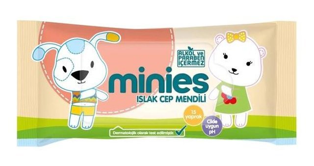 Minies 15 Yaprak 10'lu Islak Mendil