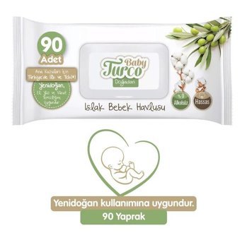 Baby Turco Doğadan Yenidoğan 90 Yaprak 9'lu Islak Mendil
