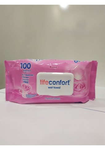 Lifeconfort Gül Kokulu 100 Yaprak Islak Mendil