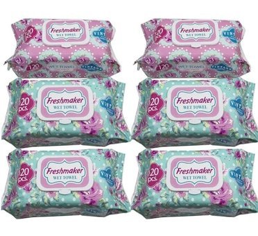 Freshmaker Vintage 120 Yaprak 6'lı Islak Mendil