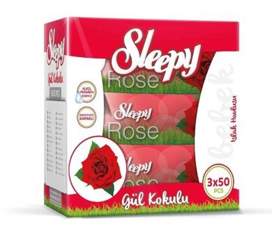 Sleepy Gül Kokulu 50 Yaprak 3'lü Islak Mendil