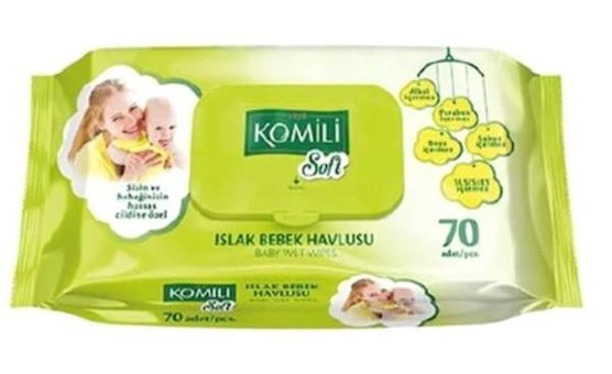 Komili Soft Yenidoğan Zeytinyağlı 70 Yaprak 12'li Islak Mendil