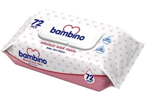 Bambino Alkolsüz 72 Yaprak Islak Mendil