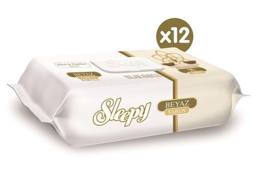 Sleepy Beyaz Sabun Kokulu 90 Yaprak 12'li Islak Mendil