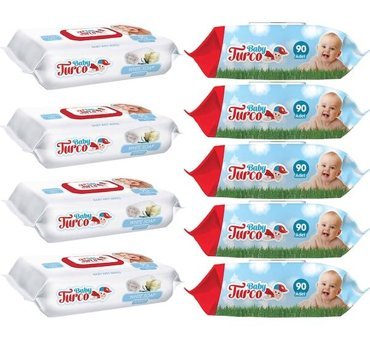 Baby Turco Karma 90 Yaprak 9'lu Islak Mendil