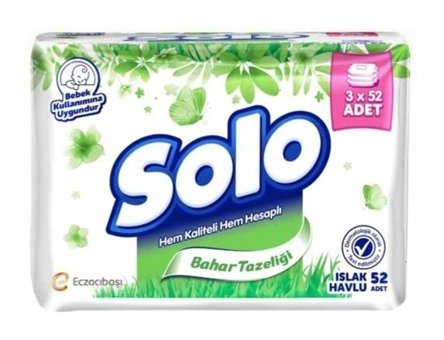 Solo Bahar Tazeliği 52 Yaprak 3'lü Islak Mendil