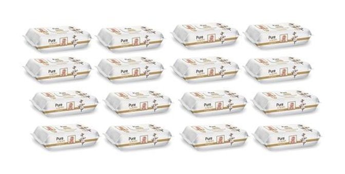 Pure Baby Wipes Organik 90 Yaprak 16'lı Islak Mendil