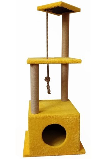 Catoys Oturaklı Oyuncaklı Katlı 110 cm Kedi Tırmalama Evi