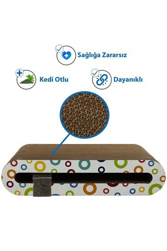 Herniks Oturaklı Kedi Otlu 44 cm Kedi Tırmalama Paspası