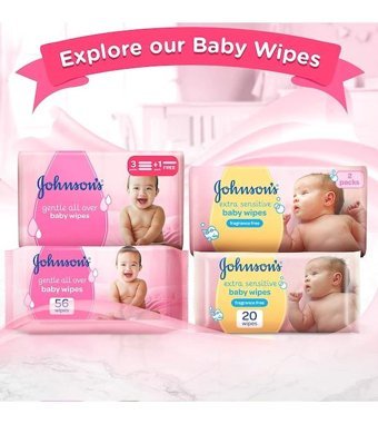 Johnson's Baby Yenidoğan 56 Yaprak Islak Mendil