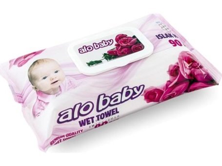 Alo Baby Gül Kokulu 90 Yaprak 6'lı Islak Mendil