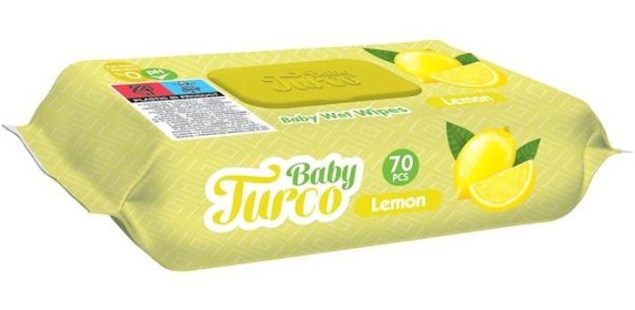 Baby Turco Limon Kokulu 70 Yaprak 6'lı Islak Mendil