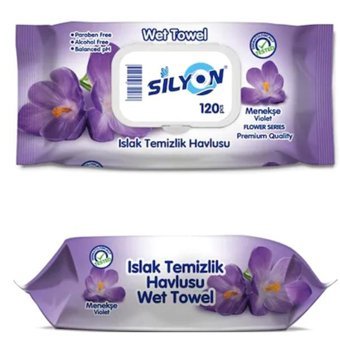 Silyon Menekşe Kokulu 120 Yaprak 24'lü Islak Mendil
