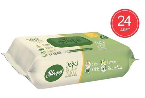 Sleepy Pamuklu 50 Yaprak 24'lü Islak Mendil