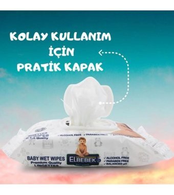 Elbebek 72 Yaprak Islak Mendil